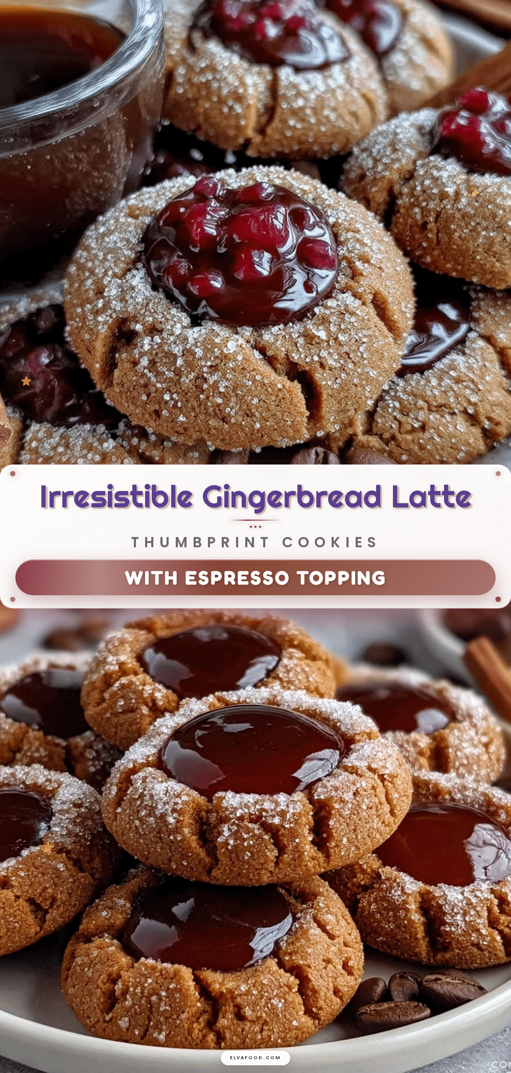 gingerbread latte thumbprint cookies recipe