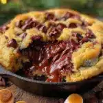 gooey campfire skillet cookie - featured image