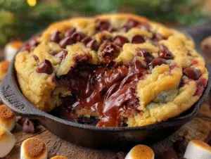 gooey campfire skillet cookie - featured image