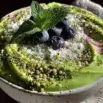 green goddess matcha smoothie bowl - featured image