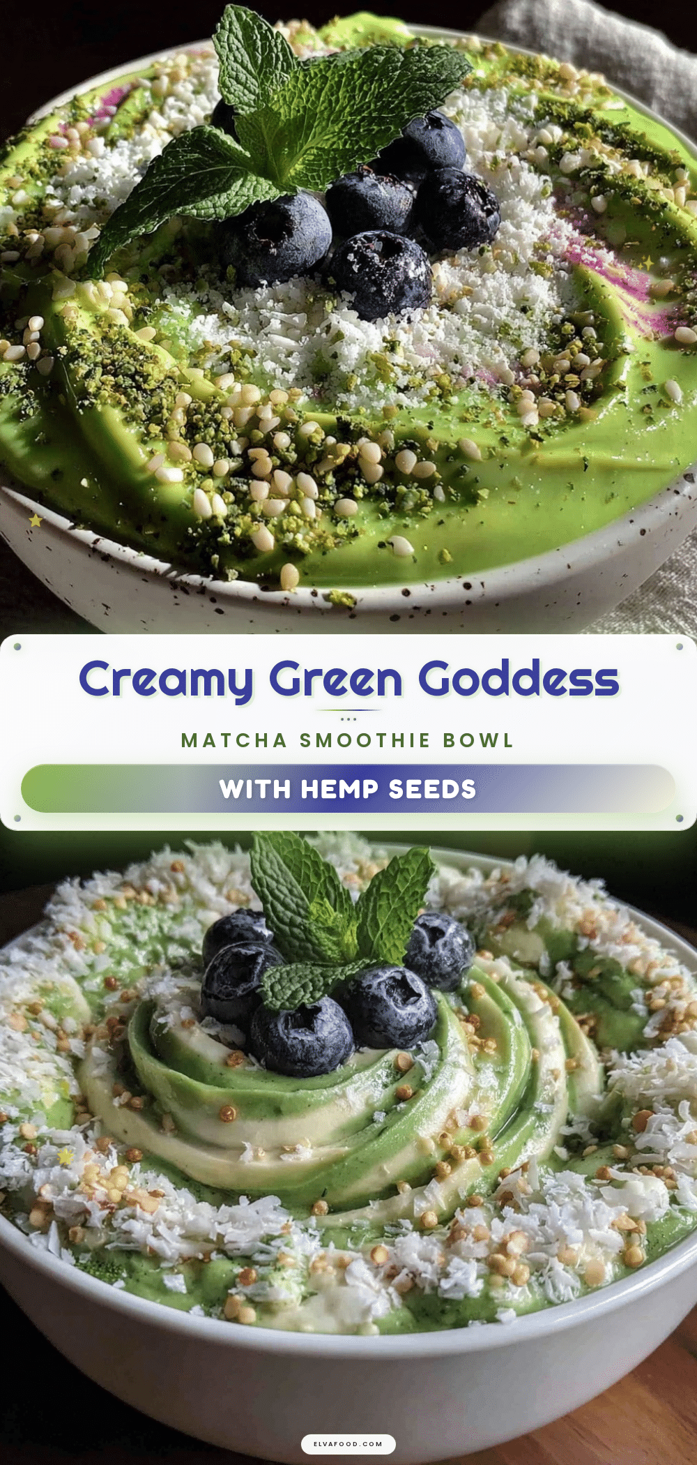 green goddess matcha smoothie bowl recipe