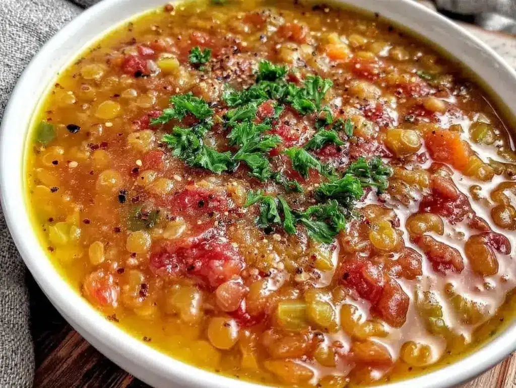healthy batch cook lentil soup - featured image