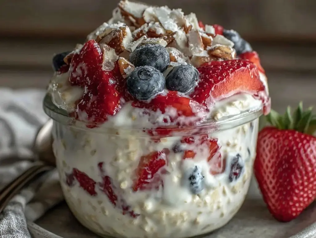 healthy Greek yogurt overnight oats - featured image