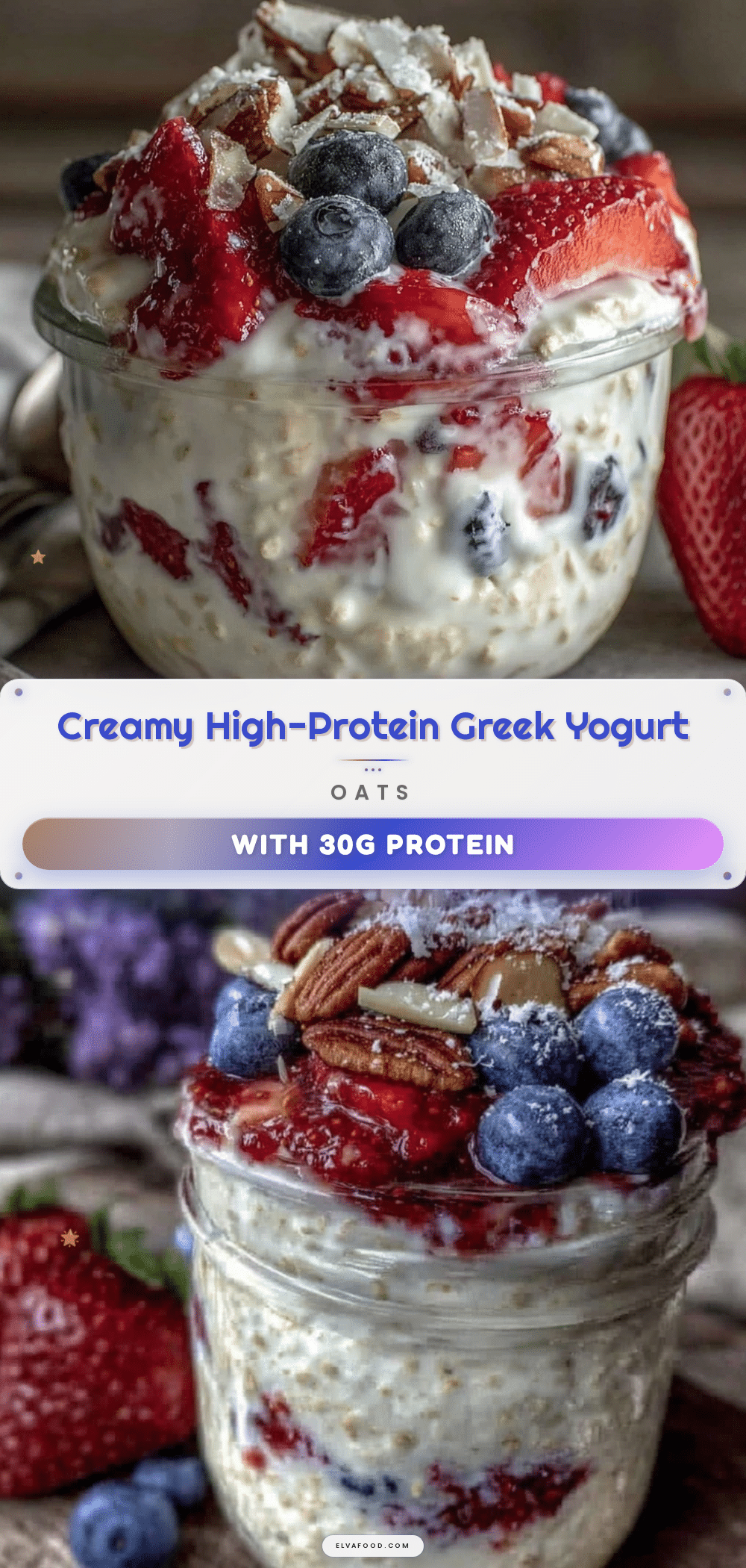 healthy Greek yogurt overnight oats recipe