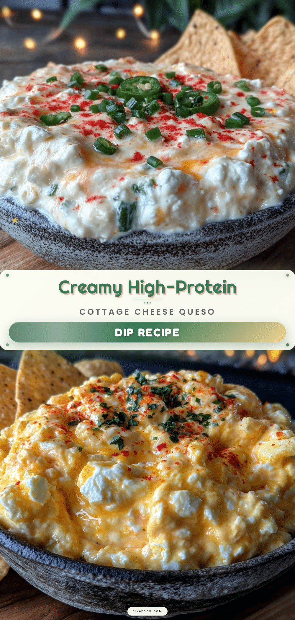 healthy high-protein cottage cheese queso dip recipe
