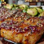 honey dijon sheet pan pork chops - featured image