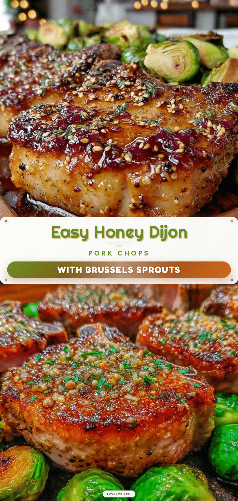 honey dijon sheet pan pork chops recipe