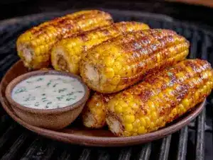 honey old bay corn ribs - featured image