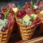 mini charcuterie cones - featured image