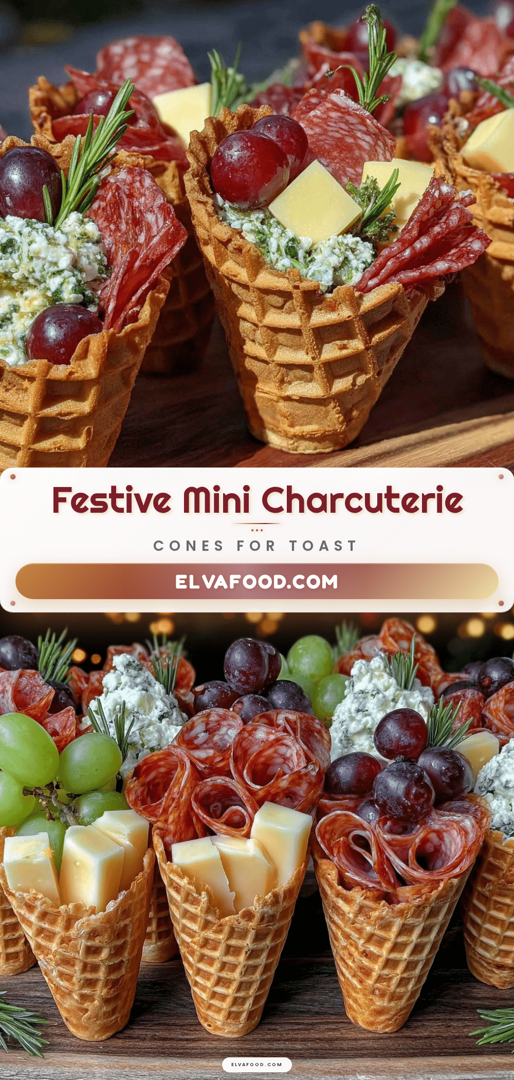 mini charcuterie cones recipe