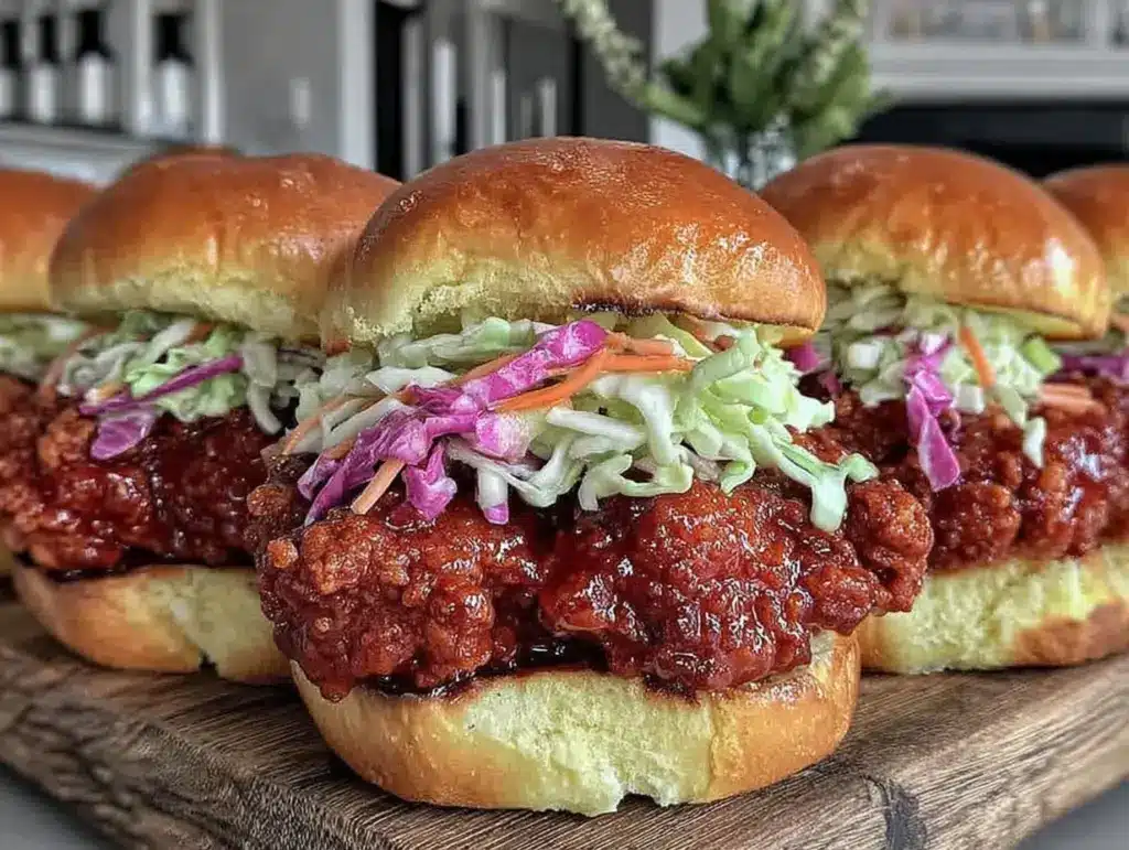 Nashville Hot Honey Chicken Sliders - featured image