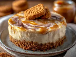 no bake lotus biscoff cheesecake - featured image