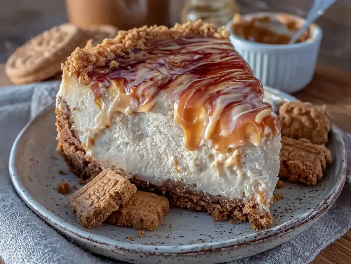 no bake lotus biscoff cheesecake preparation steps