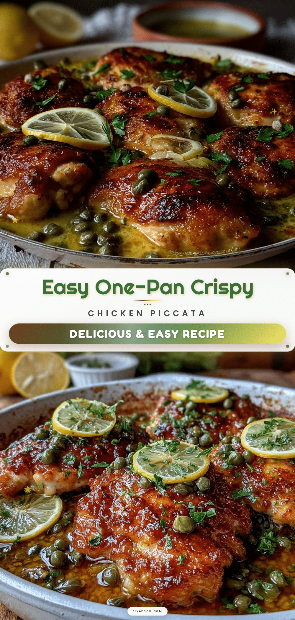 one-pan crispy chicken piccata recipe