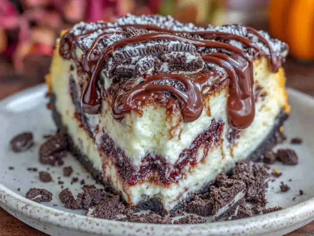 Oreo spider web cheesecake - featured image