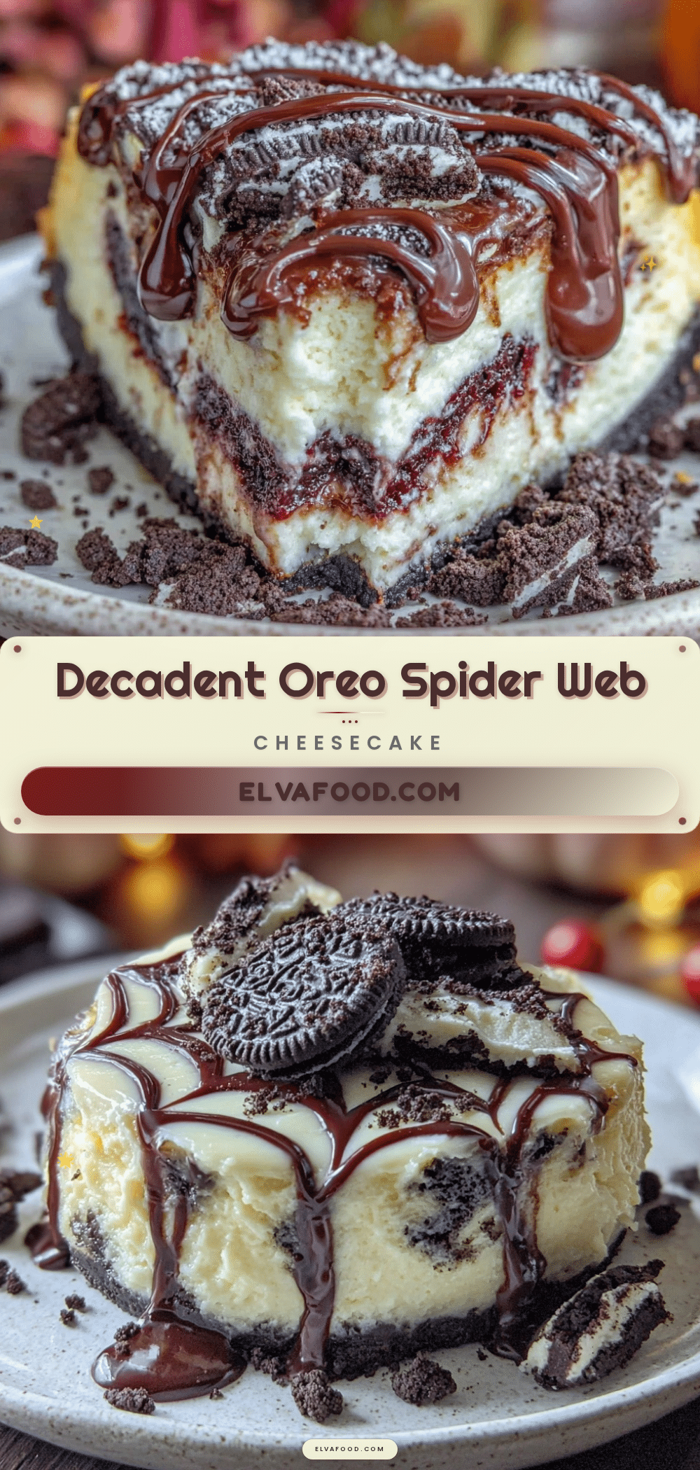 Oreo spider web cheesecake recipe