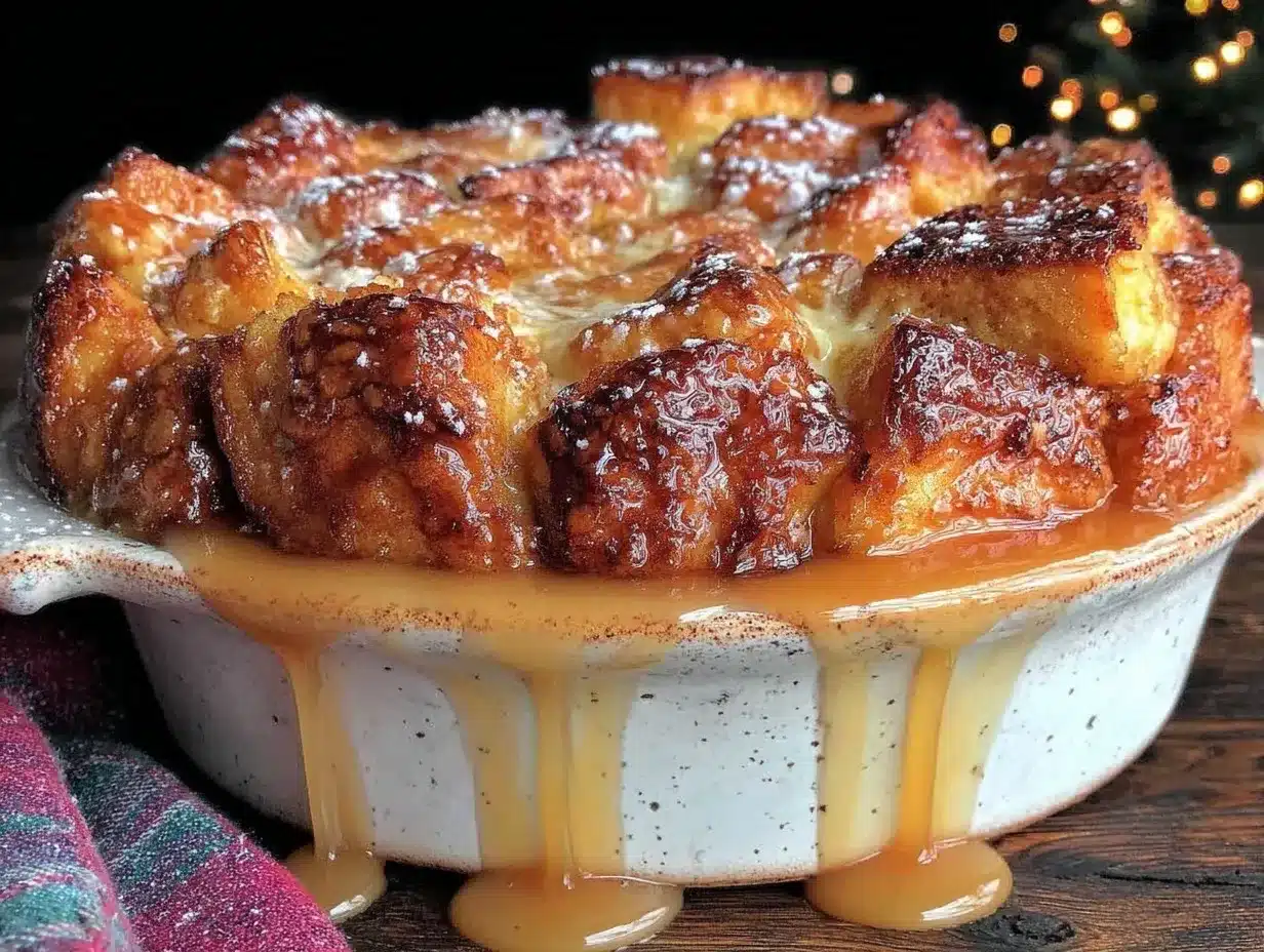 overnight eggnog french toast bake preparation steps