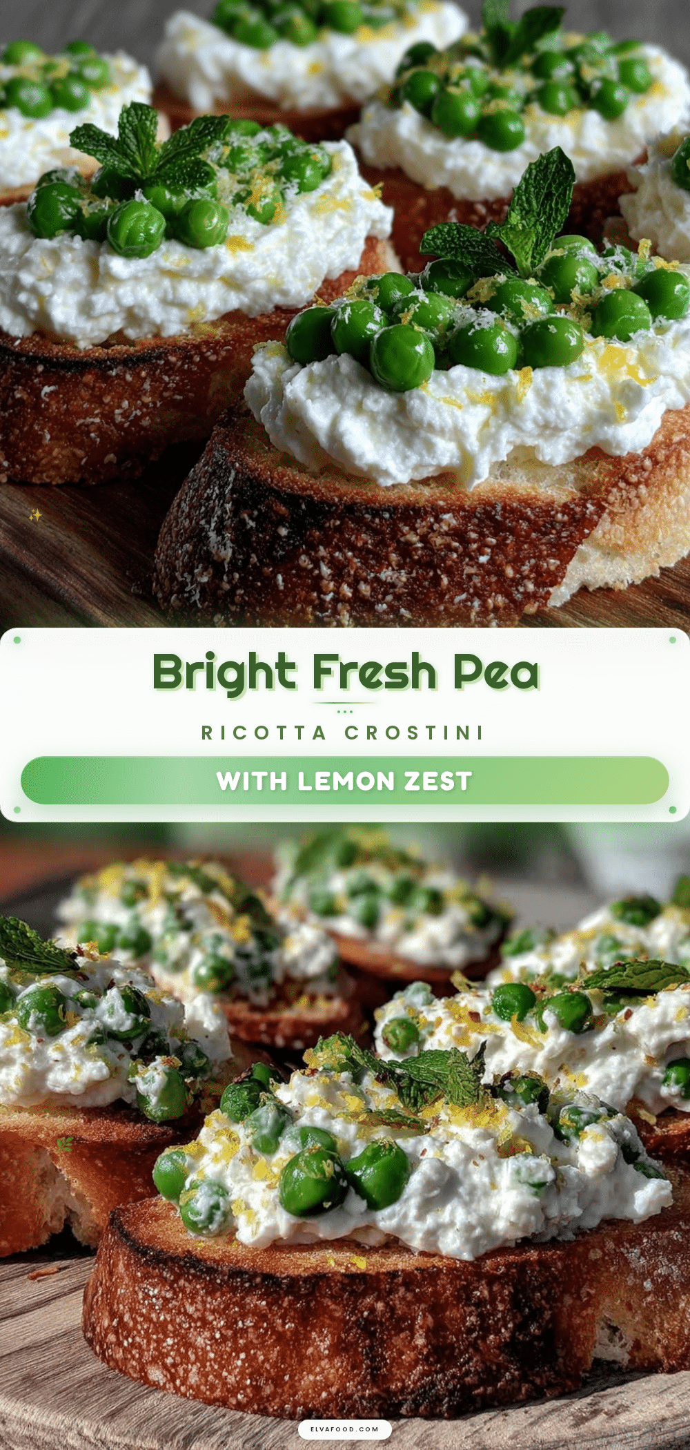 pea and ricotta crostini recipe