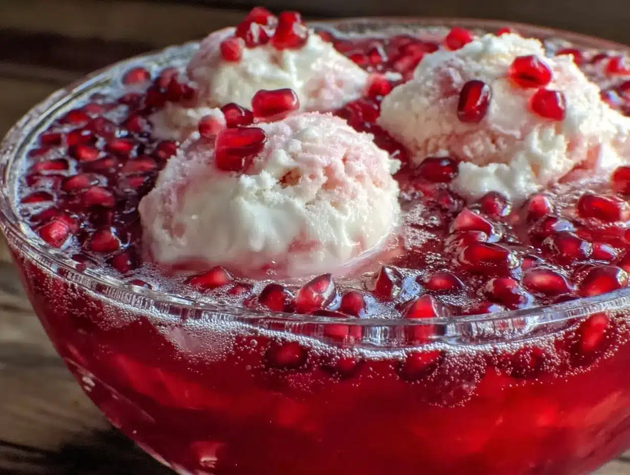 pomegranate champagne punch bowl preparation steps