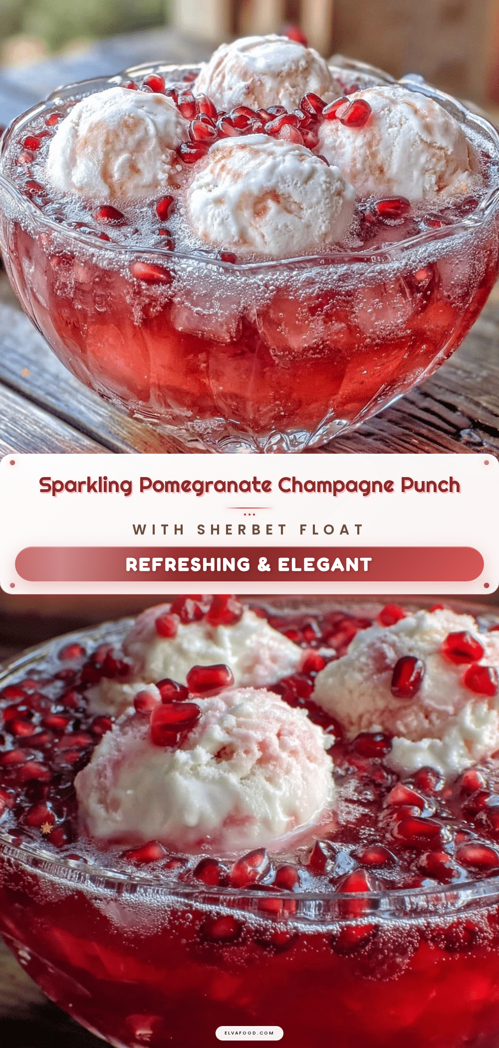 pomegranate champagne punch bowl recipe