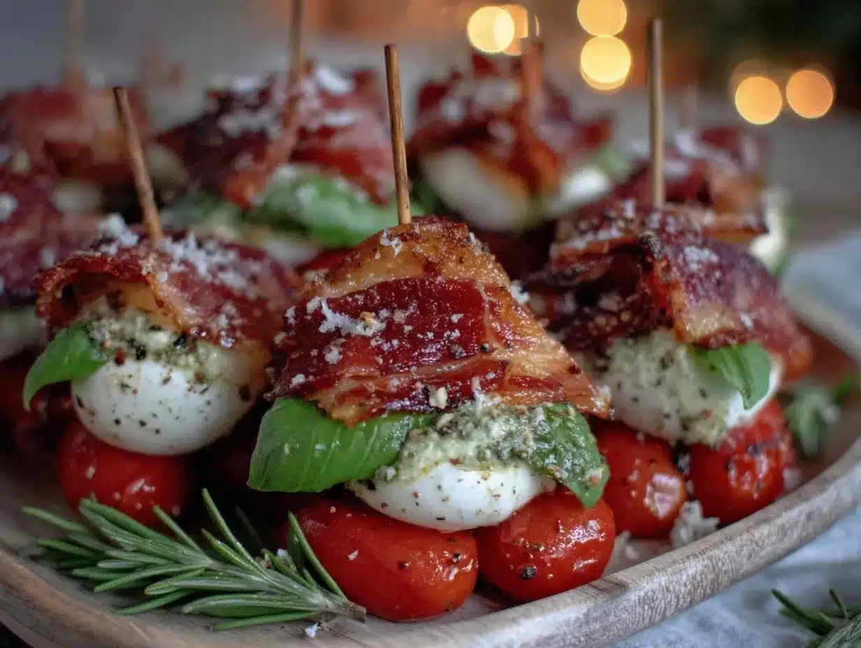 Prosciutto-Wrapped Caprese Skewers preparation steps