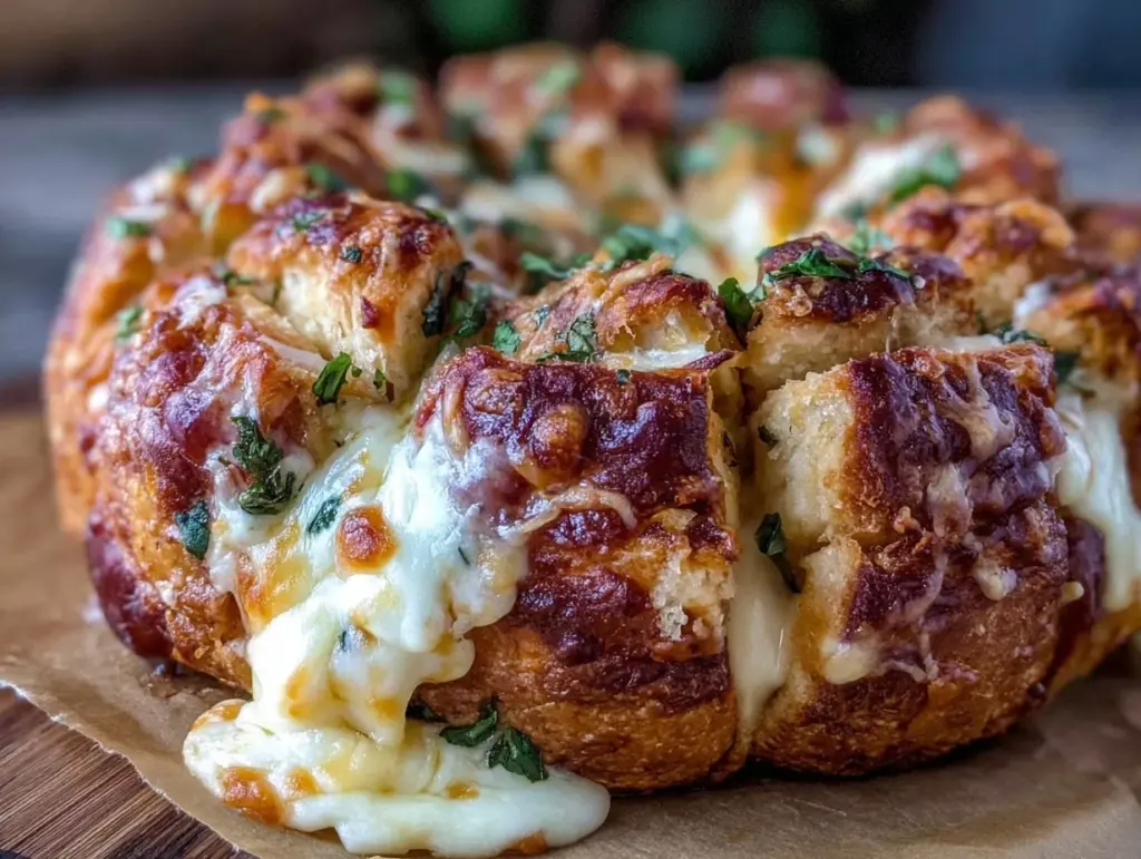 pumpkin shaped cheddar pull-apart bread - featured image