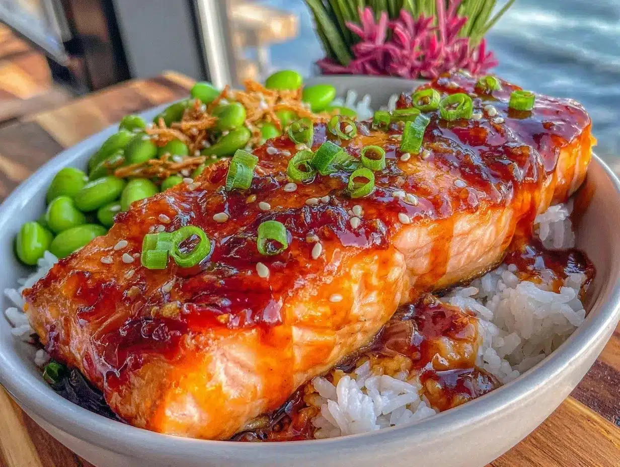quick teriyaki salmon rice bowl preparation steps