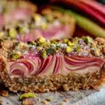 rhubarb curd tart - featured image