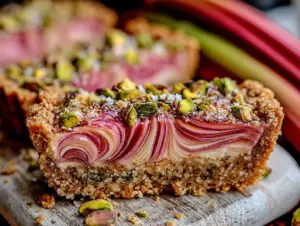 rhubarb curd tart - featured image
