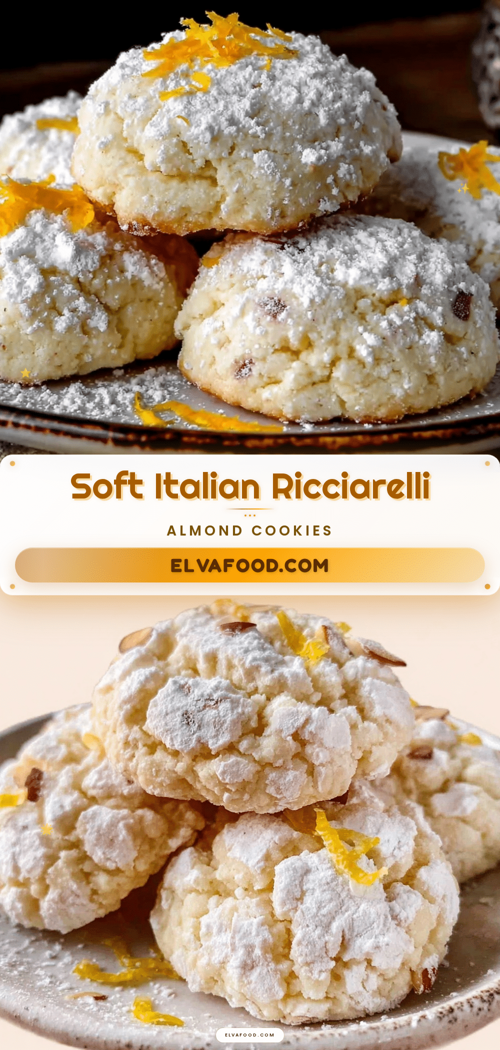 ricciarelli almond soft cookies recipe