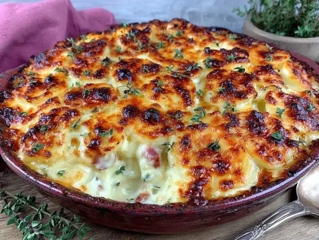 scalloped potatoes au gratin - featured image