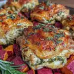 sheet pan chicken and sweet potato - featured image
