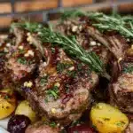 sheet pan herb roasted lamb chops - featured image