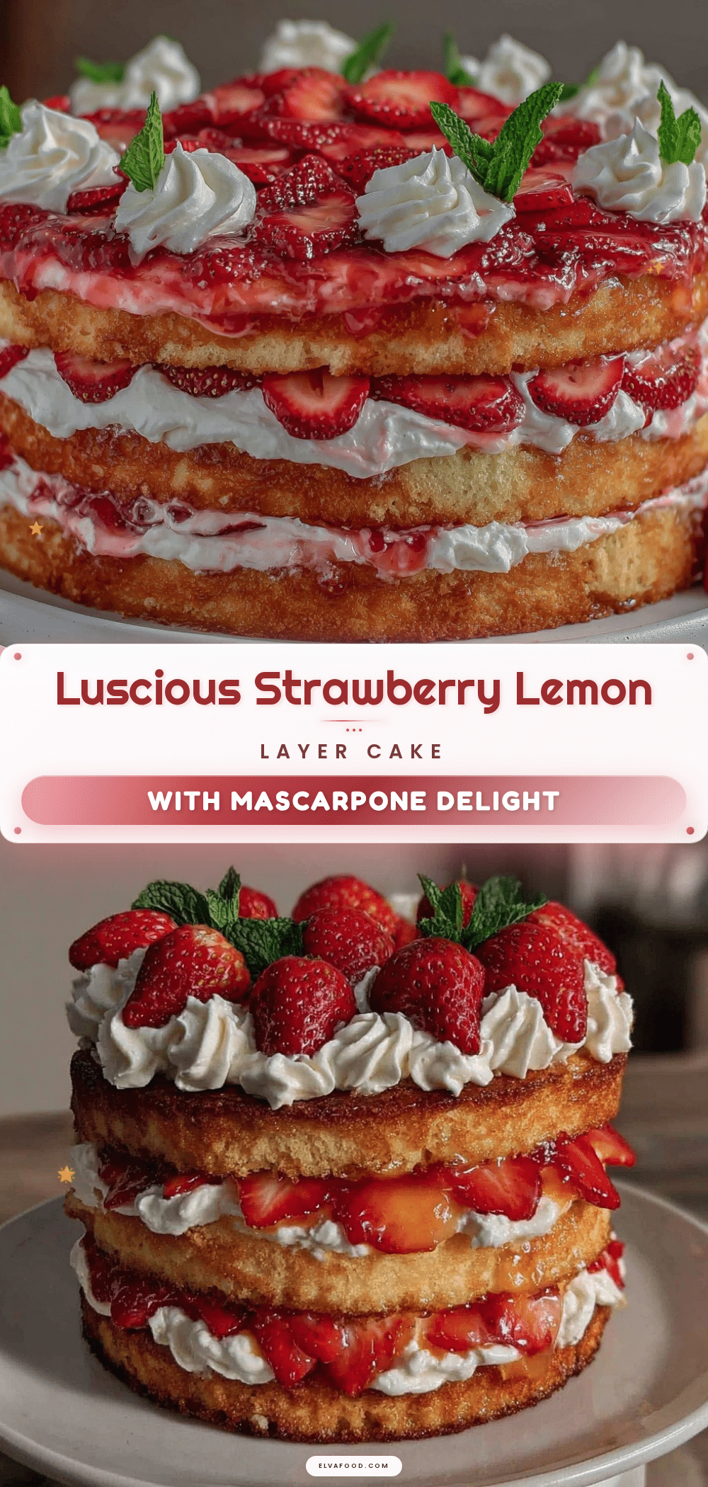 strawberry lemon curd layer cake recipe