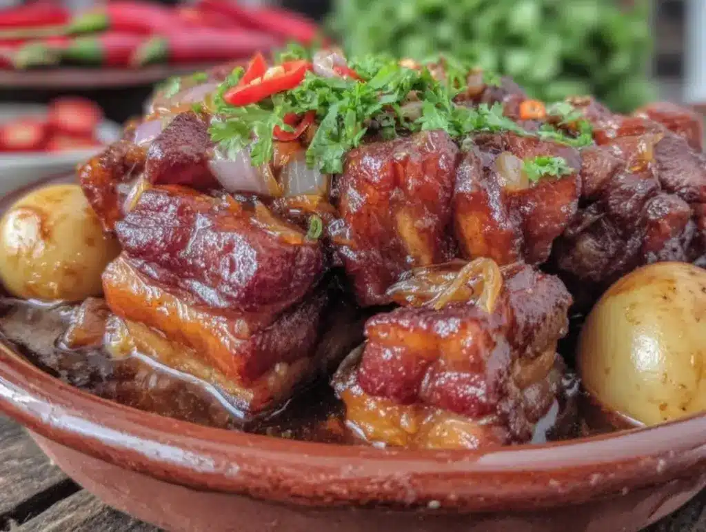 Vietnamese caramelized ginger pork belly - featured image