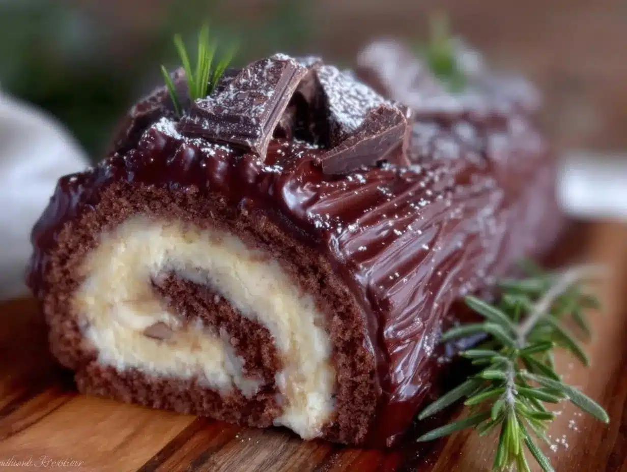 Yule Log Buche de Noël preparation steps