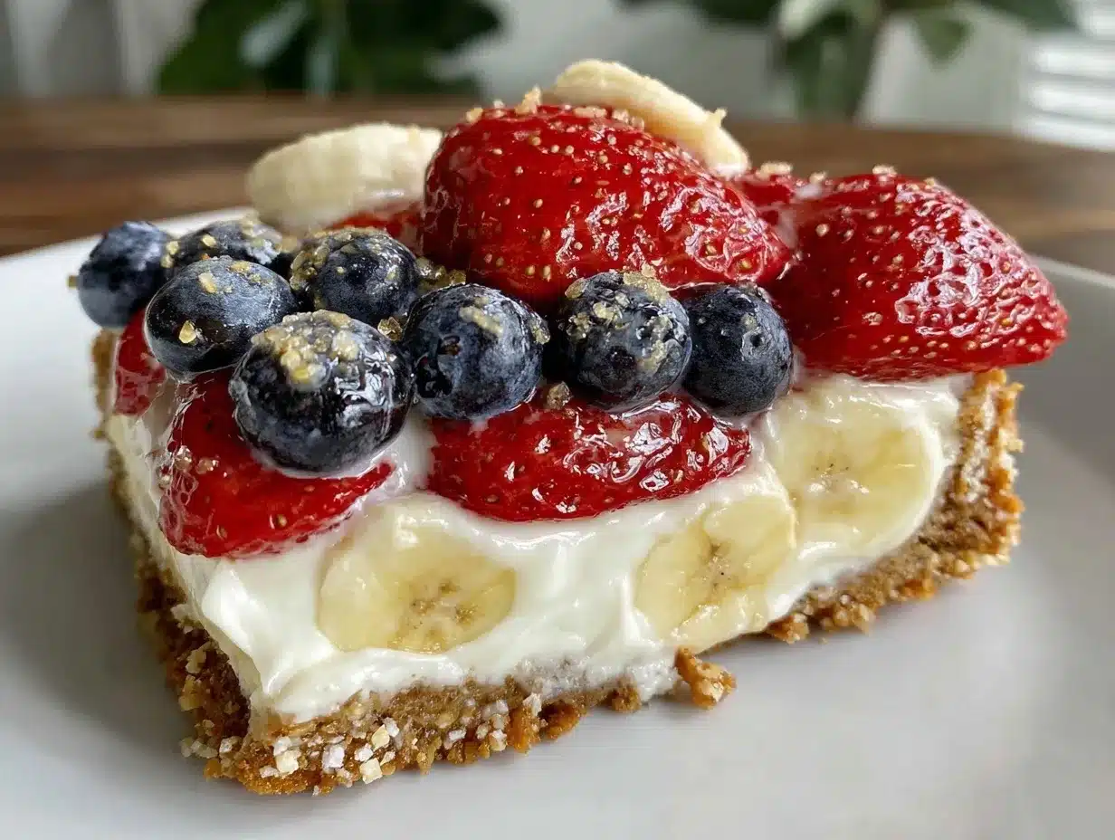 american flag fruit pizza preparation steps