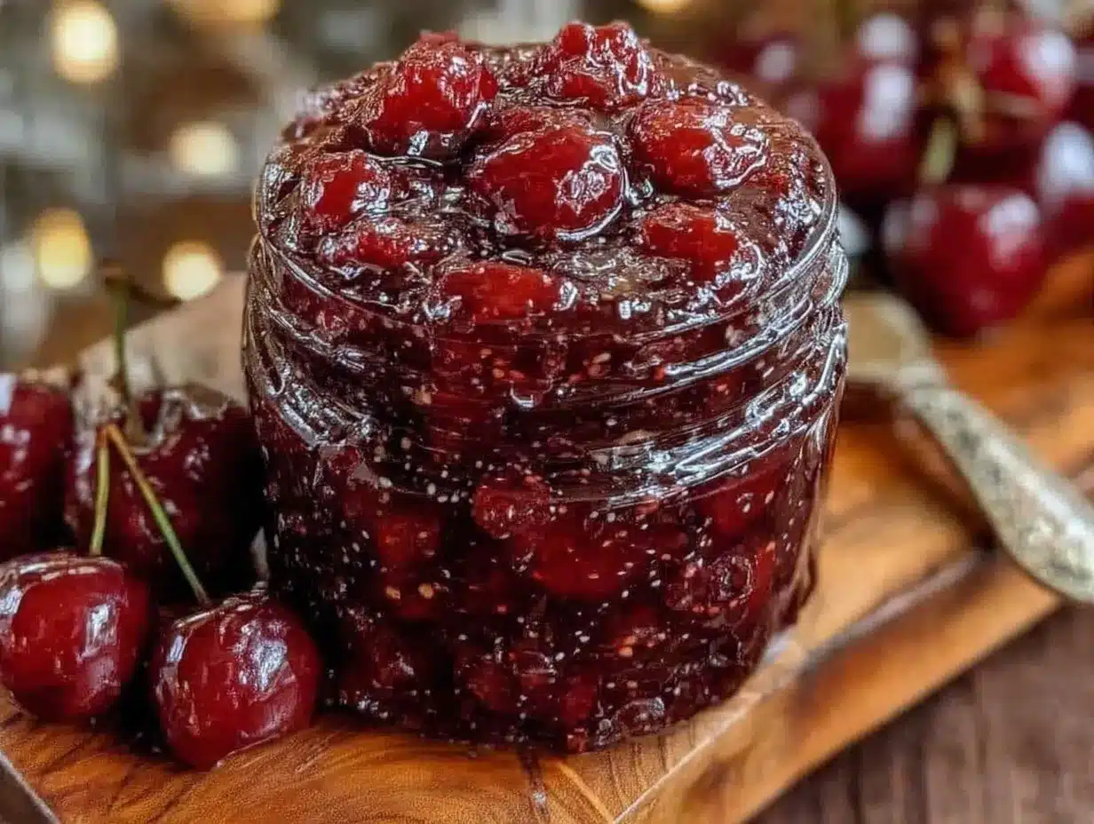 bourbon cherry jam preparation steps