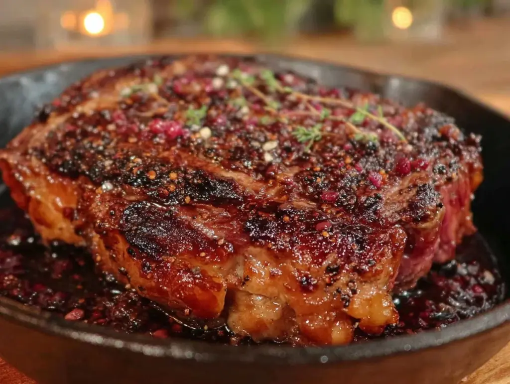 coffee-rubbed ribeye steak - featured image