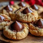 cozy peanut butter blossoms recipe - featured image