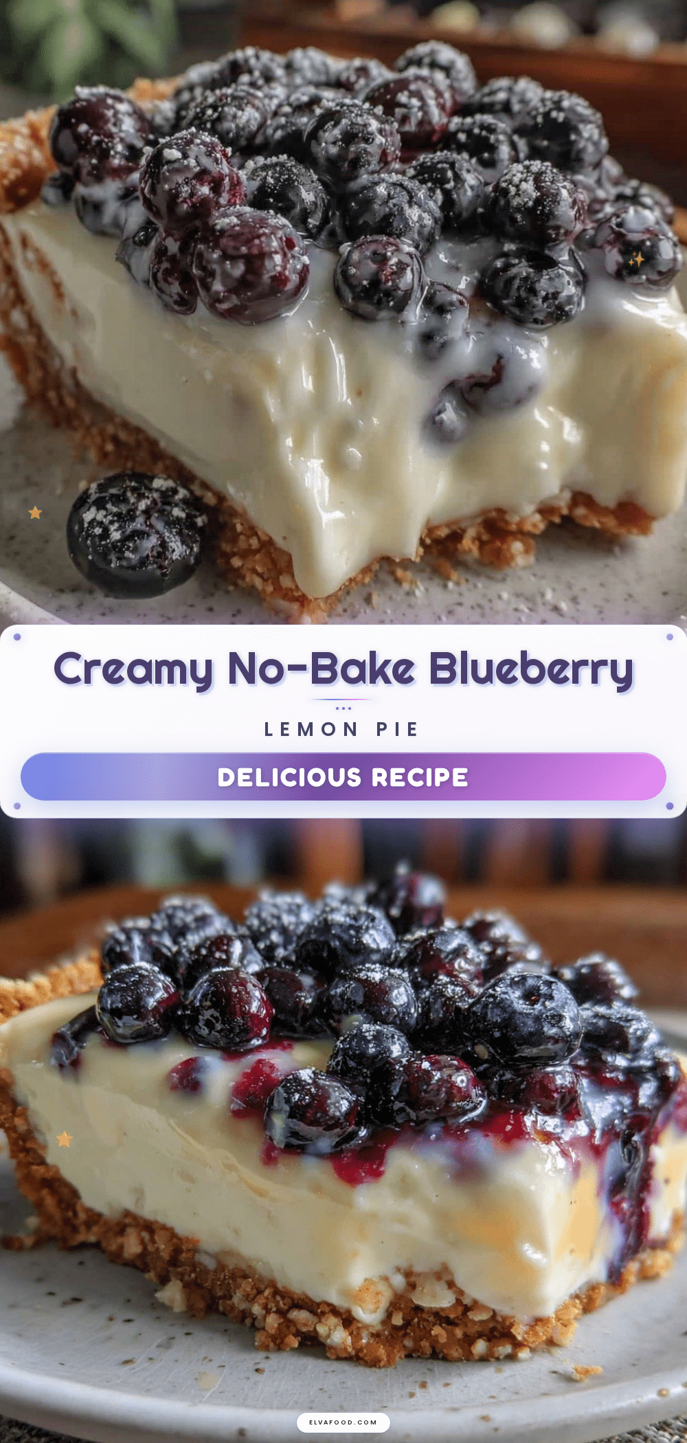 creamy blueberry lemon icebox pie recipe