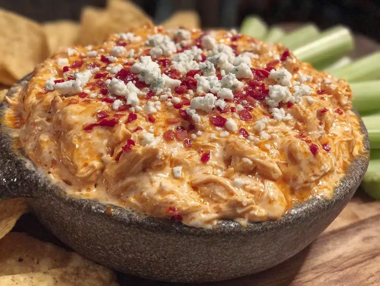 creamy buffalo chicken dip preparation steps