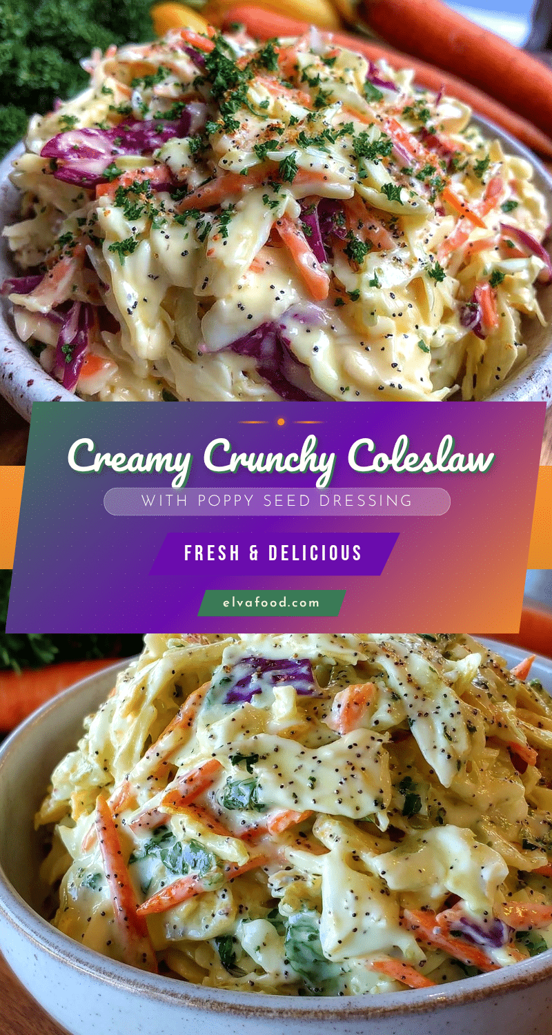 creamy coleslaw with poppy seed dressing recipe