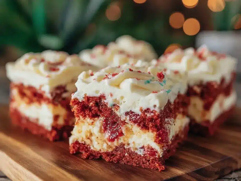 creamy flag sheet cake - featured image
