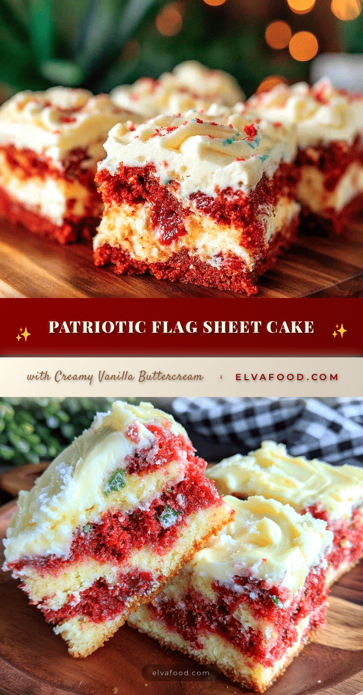 creamy flag sheet cake recipe