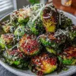 crispy parmesan smashed brussels sprouts - featured image