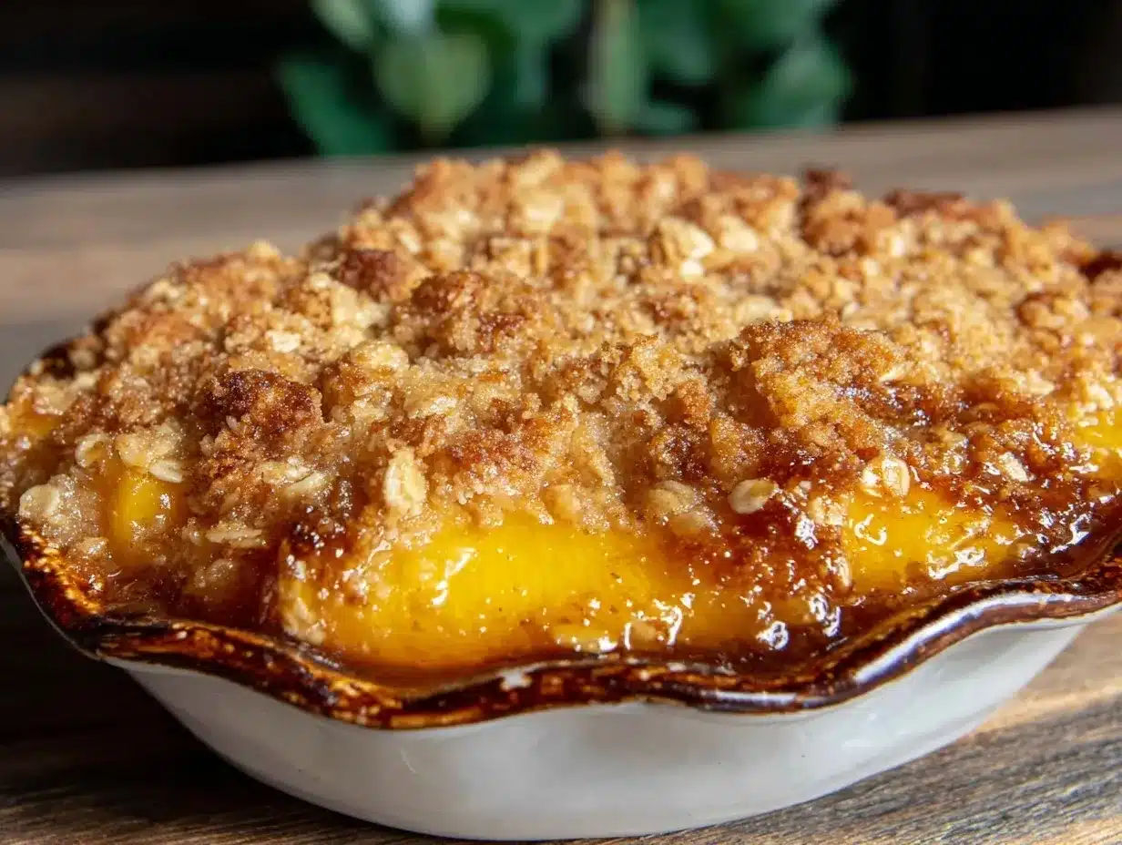easy peach crisp preparation steps