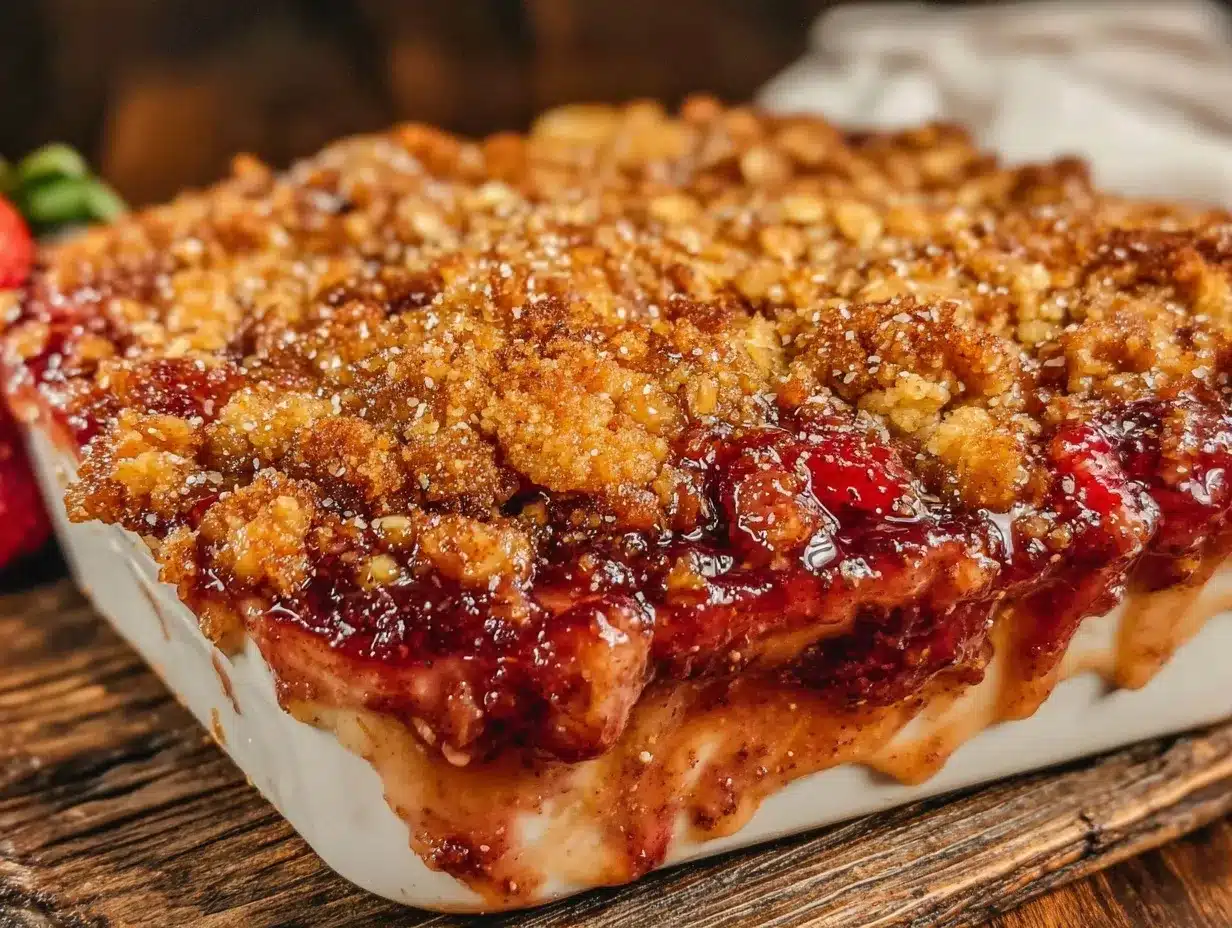 easy rhubarb strawberry crisp preparation steps