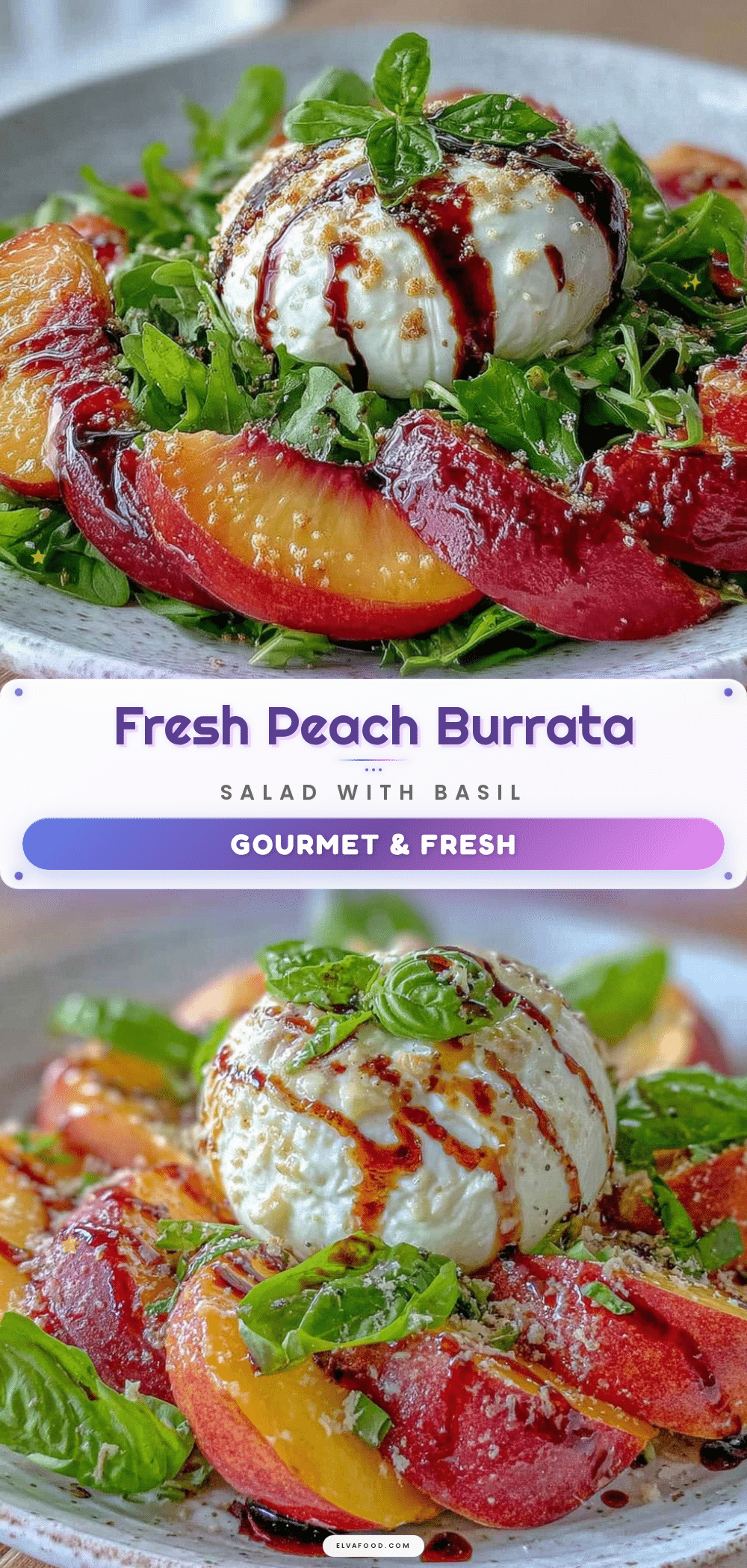 Fresh Peach Burrata Salad recipe