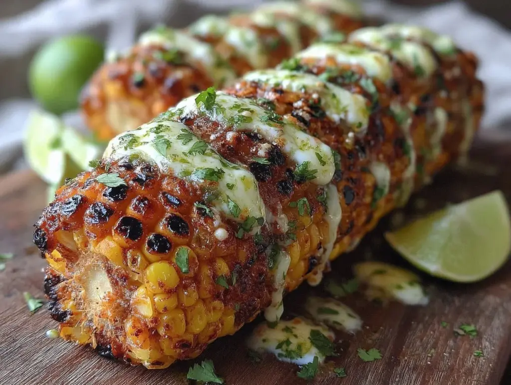 grilled corn with cilantro lime butter - featured image